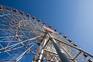 Large Ferris Wheel on a beautiful sunny day in Ocean City, Maryland