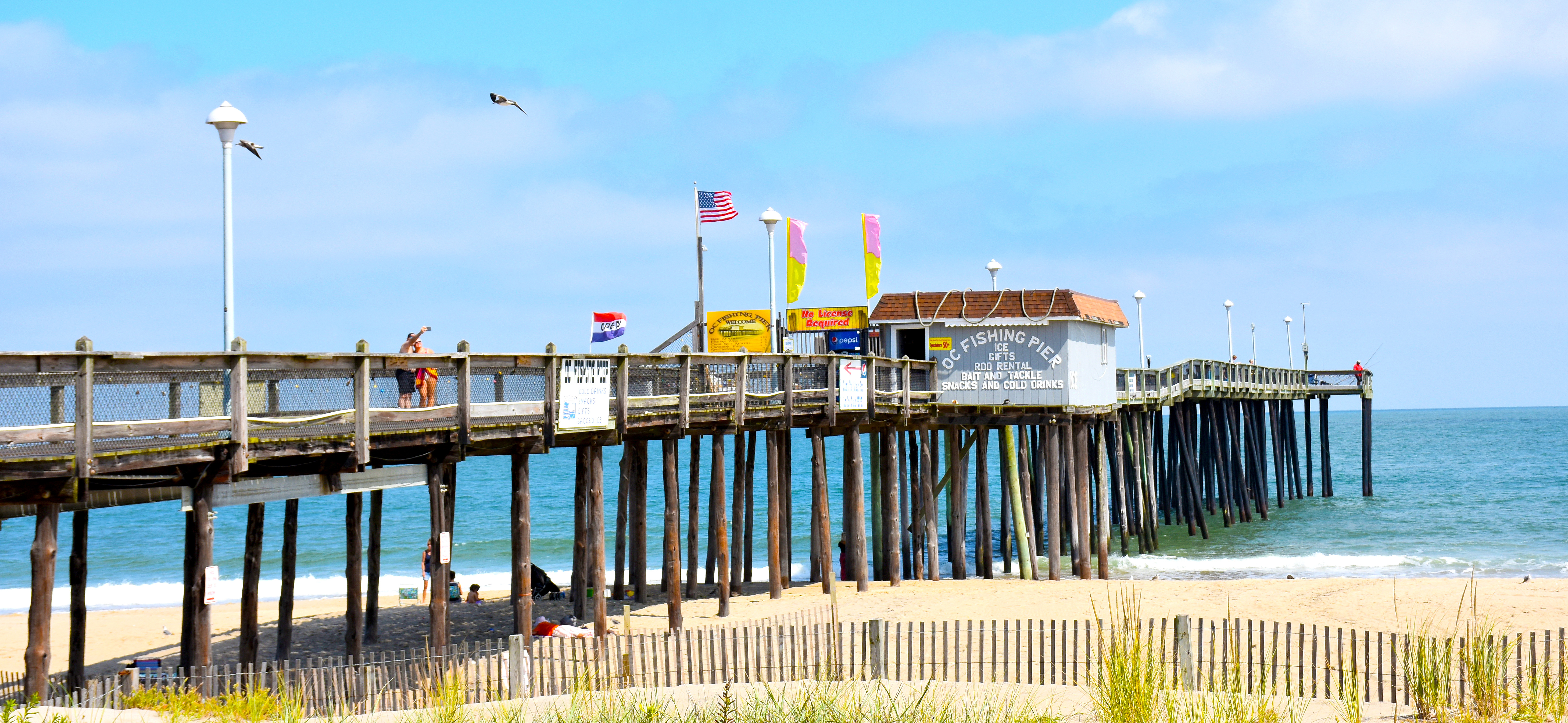 The Ocean City Fishing Pier near the inlet in Ocean City, Maryland